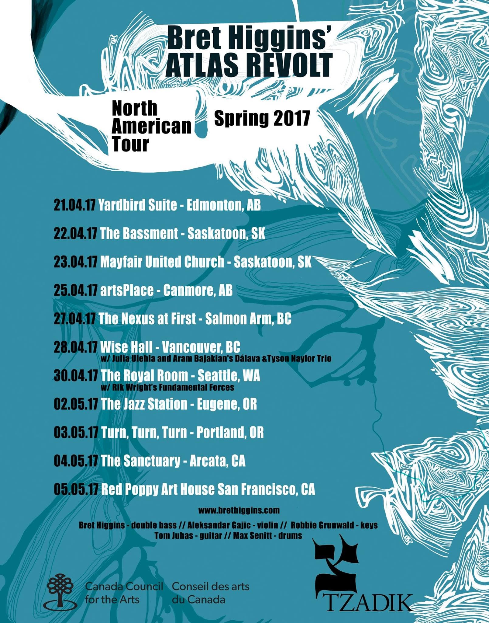 Bret Higgins’ Atlas Revolt: Spring Tour 2017