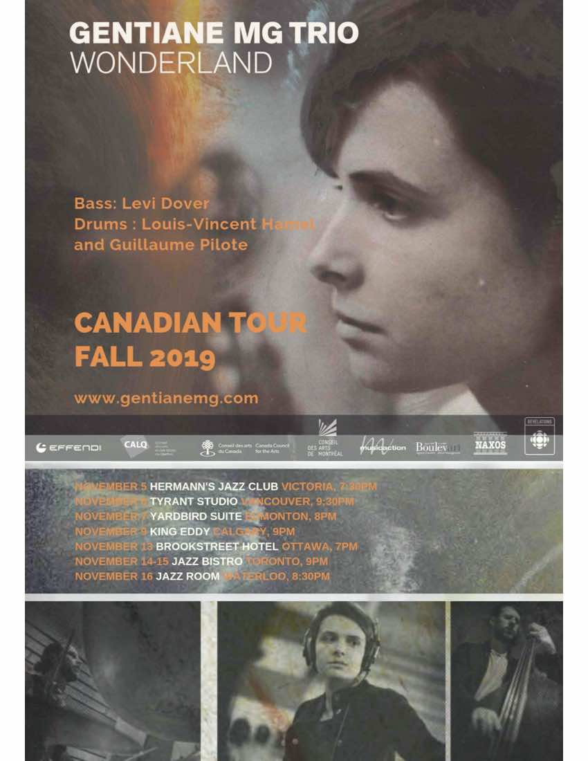 Gentiane MG Trio Canadian Tour – Fall 2019